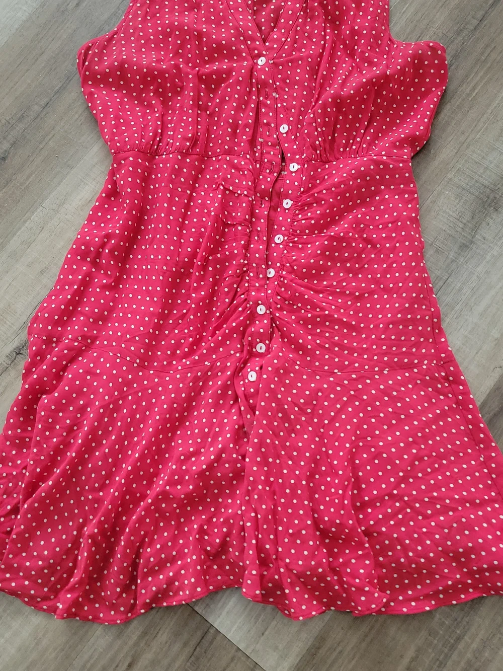 Free People Red Polka Dot Sleeveless Mini Dress